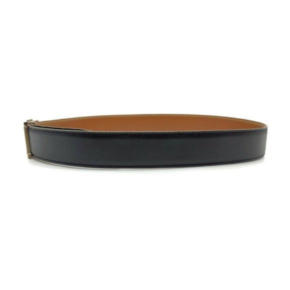 Authentic Hermes H Silver Buckle Reversible Belt main image 7